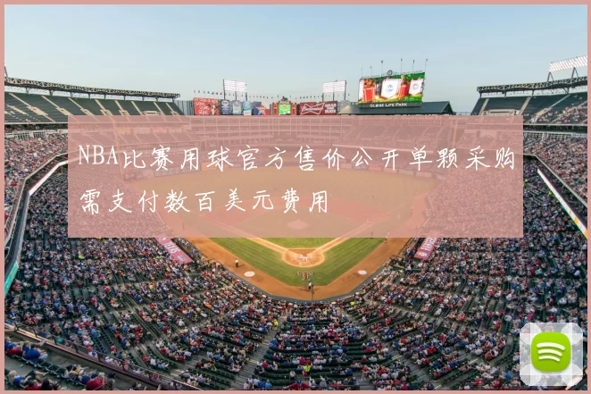 NBA比赛用球官方售价公开单颗采购需支付数百美元费用